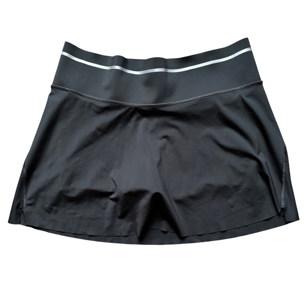 Athleta Women Black Active Skort Running Tennis Skirt Shorts Pockets Size M